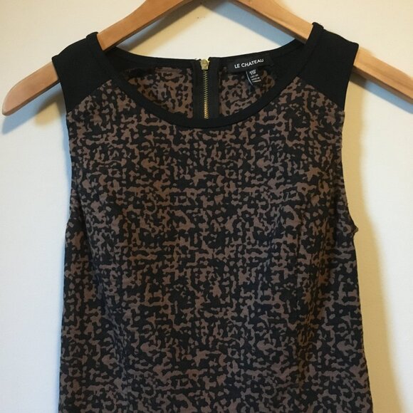 Y2K Abstract Print Sleeveless Peplum Top - Picture 7 of 15
